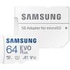SAMSUNG MicroSDXC 64GB EVO Plus+SD ada 130mb/s