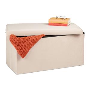 Skladacia zamatová lavica RD37855, béžová