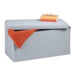 Skladacia zamatová lavica RD37855, šedá