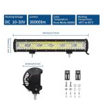 360W LED svetelná rampa trojradová 44cm 8D