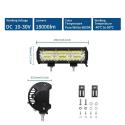 180W LED svetelná rampa trojradová 24cm 8D