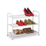 Kovový stojan na topánky biela, RD47207