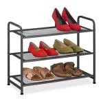 Kovový stojan na topánky čierny, RD47201