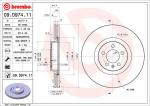 BREMBO Brzdový kotúč 09.D974.11