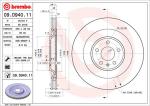 BREMBO Brzdový kotúč 09.D940.11