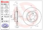 BREMBO Brzdový kotúč 09.D863.11