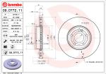 BREMBO Brzdový kotúč 09.D772.11