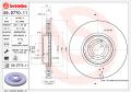 BREMBO Brzdový kotúč 09.D770.11
