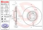 BREMBO Brzdový kotúč 09.D770.11