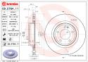 BREMBO Brzdový kotúč 09.D764.11