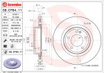 BREMBO Brzdový kotúč 09.D764.11