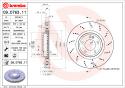 BREMBO Brzdový kotúč 09.D763.11