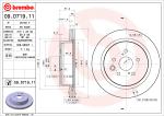 BREMBO Brzdový kotúč 09.D719.11