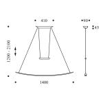 OLIGO Lisgo LED závesné svietidlo krémová