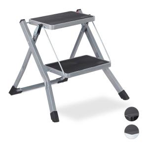 Sklápací rebrík s 2 úrovňami RD25626, sivý