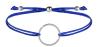 Troli Šnúrkový náramok s kruhom modrá / oceľová