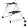 Sklápací rebrík s 2 úrovňami RD25626, biely