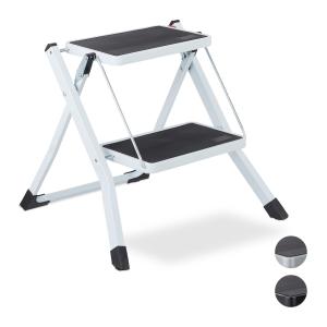 Sklápací rebrík s 2 úrovňami RD25626, biely