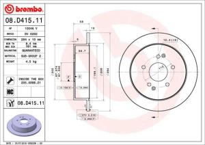 BREMBO Brzdový kotúč 08.D415.11