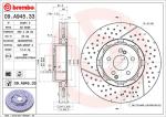 BREMBO Brzdový kotúč 09.A945.33
