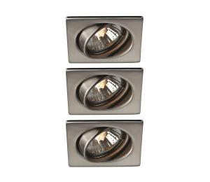 Philips Massive Philips Massive 59323/17/PN - SET 3x Kúpeľňové svietidlo QUARTZ 1xGU10/50W/230V