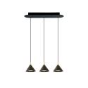 LED závesné svietidlo Jolly, 3-plameňové, lineárne