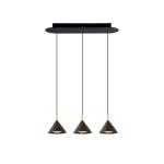 LED závesné svietidlo Jolly, 3-plameňové, lineárne