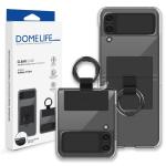 Whitestone Dome KRYT WHITESTONE CLEAR CASE RING SAMSUNG GALAXY Z FLIP 4 BLACK