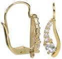 Brilio Zlaté náušnice s kubickými zirkónmi 239 001 00667