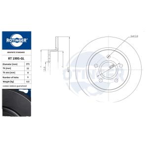 ROTINGER Brzdový kotúč RT 1995-GL