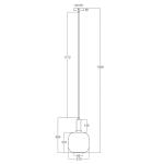 Závesné svietidlo Fumo, dymové sklo, 1-pl. Ø 21 cm