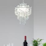 Svietidlo Lina, akrylový záves perleťovo biela