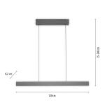 PURE E-Motion LED závesné svietidlo trám CCT, sivá
