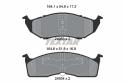 TEXTAR Sada brzdových platničiek kotúčovej brzdy 2495301