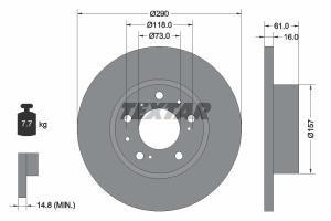 TEXTAR Brzdový kotúč 92042900