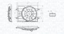 MAGNETI MARELLI Ventilátor chladenia motora 069422796010