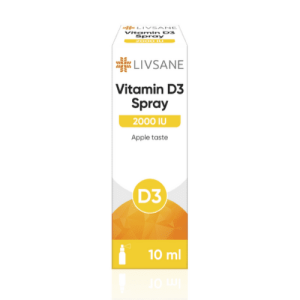 LIVSANE Vitamín D3 2000 IU sprej s príchuťou jablka 10 ml