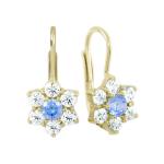 Brilio Kvetinové náušnice zo žltého zlata 239 001 00144 0000500