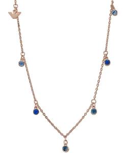 Emporio Armani Pôvabný bronzový náhrdelník s kryštálmi EGS3014221