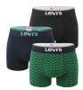 LEVI`S -  boxerky 3PACK green color with multicolor Levi`s logo v darčekovom balení - limitovaná edícia