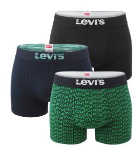 LEVI`S -  boxerky 3PACK green color with multicolor Levi`s logo v darčekovom balení - limitovaná edícia