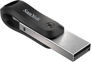 SanDisk iXpand Go, 64 GB, USB 3.0, Lightning, čierno-strieborný