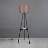 Stojacia lampa Colette trojnožka, čierna/taupe