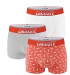 LACOSTE - boxerky 3PACK iconic cotton stretch Lacoste orange logo - limitovaná edícia