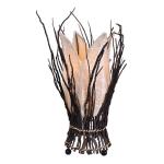 Kvetinová stolová lampa Stella, krémová