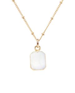 Decadorn Nežný pozlátený náhrdelník s perleťou