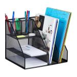 Kovový organizér na stôl so 7 policami RD47542, čierny