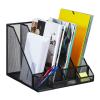 Stojanový zakladač s priehradkami na kancelárske potreby RD47545, čierny