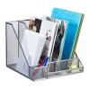 Stojanový zakladač s priehradkami na kancelárske potreby RD47545, strieborný
