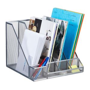 Stojanový zakladač s priehradkami na kancelárske potreby RD47545, strieborný